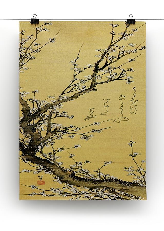 Flowering plum by Hokusai Canvas Print or Poster - Canvas Art Rocks - 2