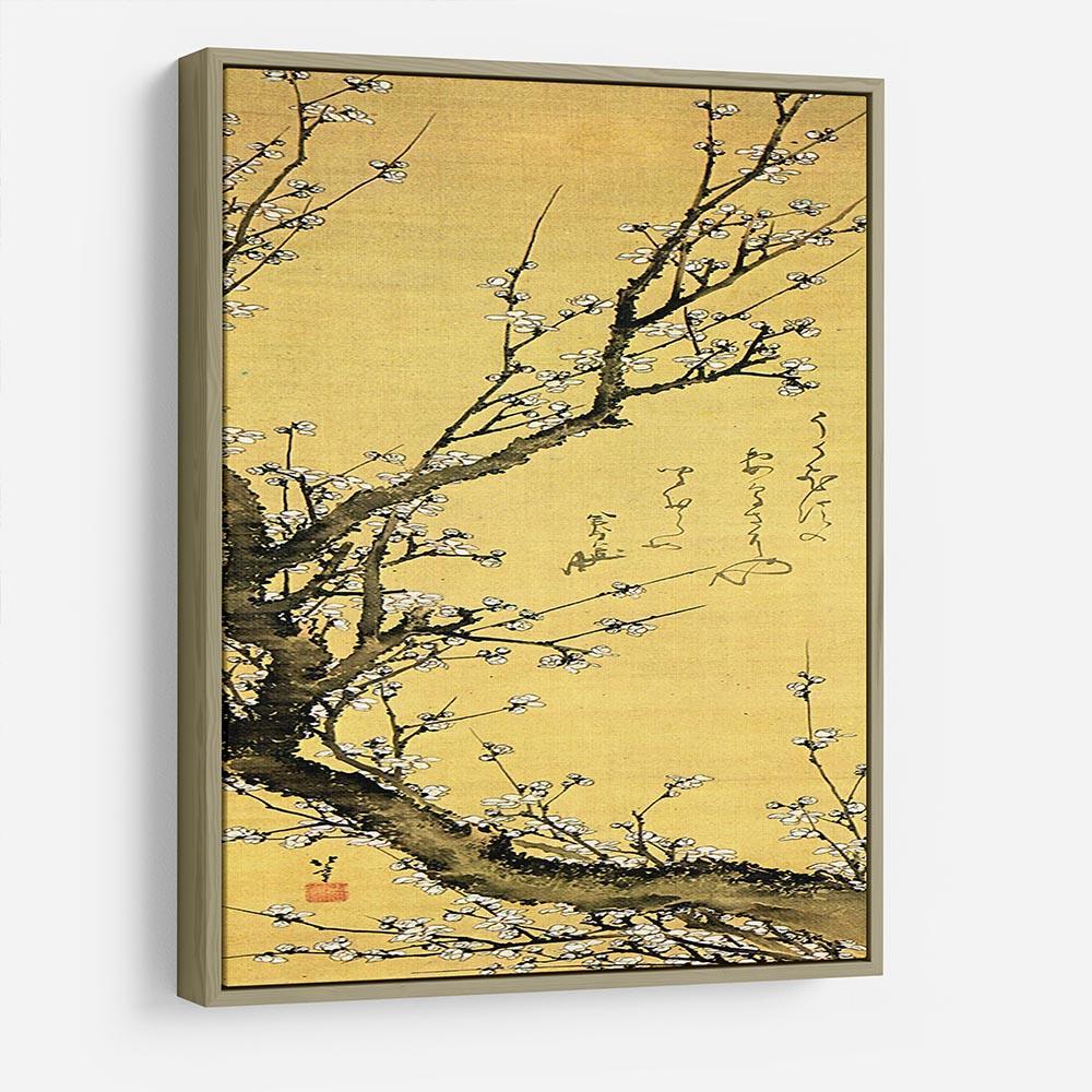 Flowering plum by Hokusai HD Metal Print