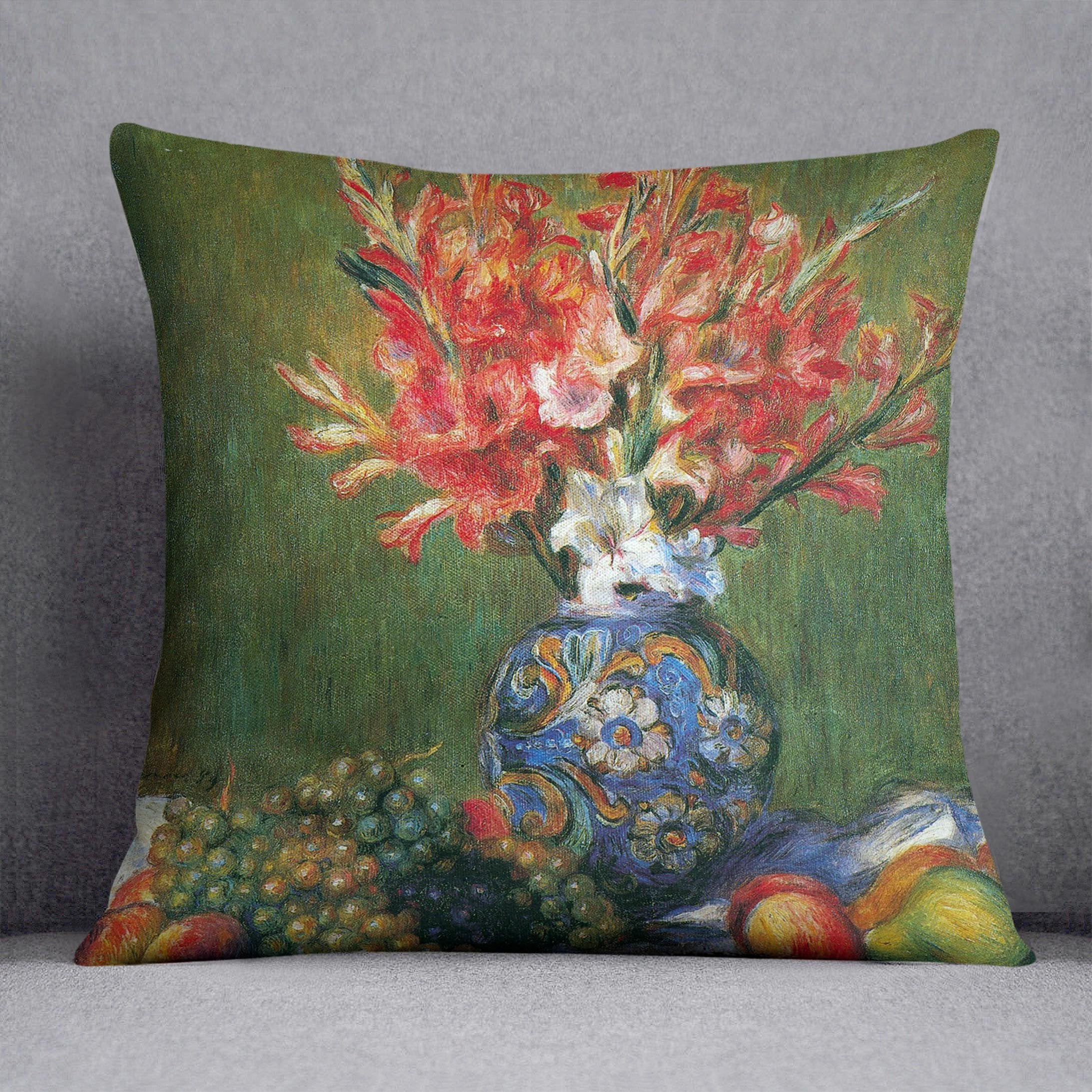 Flowers and Fruit by Renoir Throw Pillow