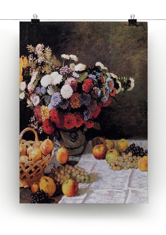 Flowers and Fruits by Monet Canvas Print & Poster - Canvas Art Rocks - 2
