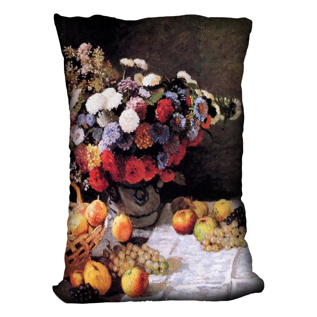 Flowers and Fruits by Monet Throw Pillow