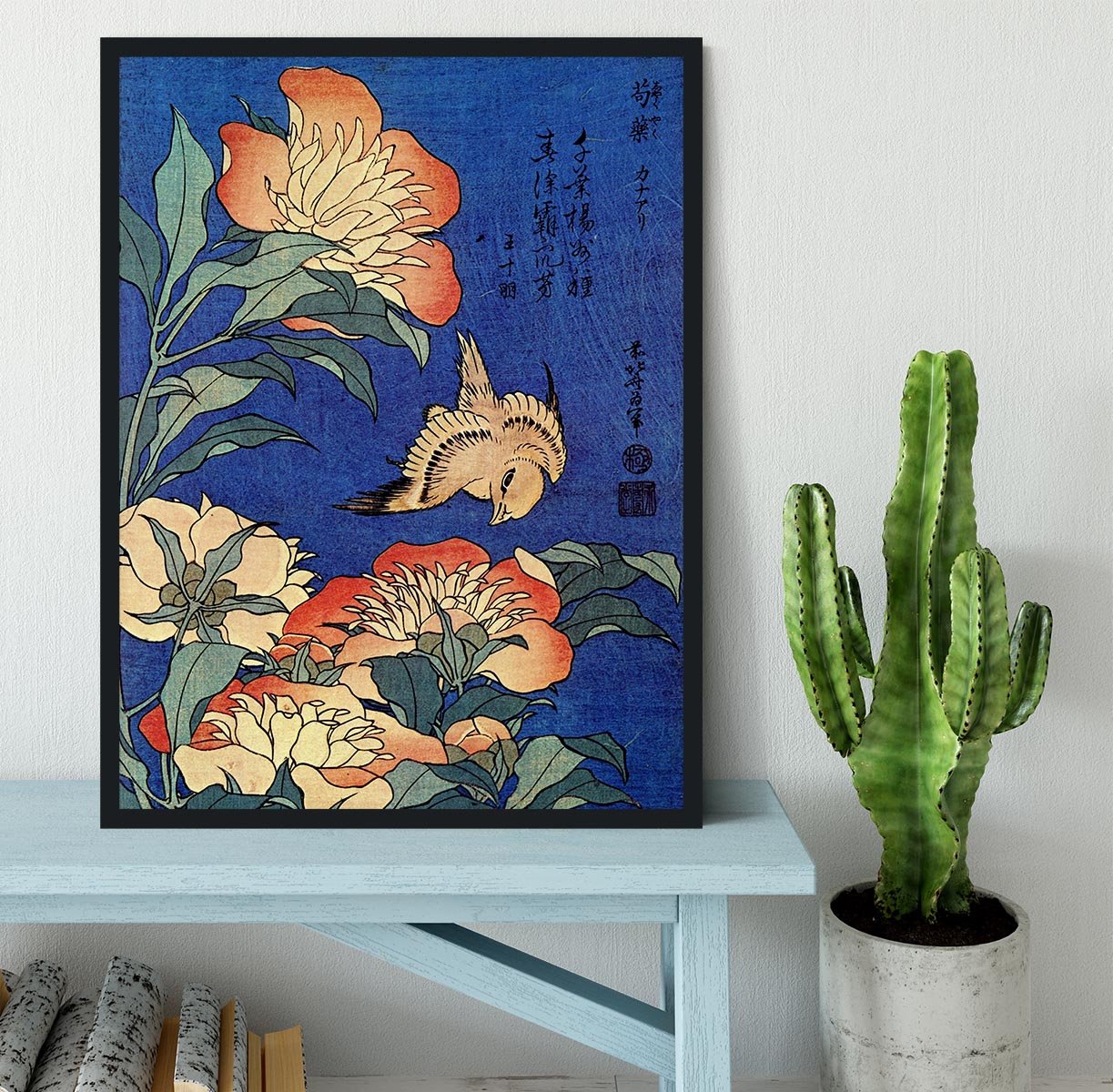 Flowers by Hokusai Framed Print - Canvas Art Rocks - 2