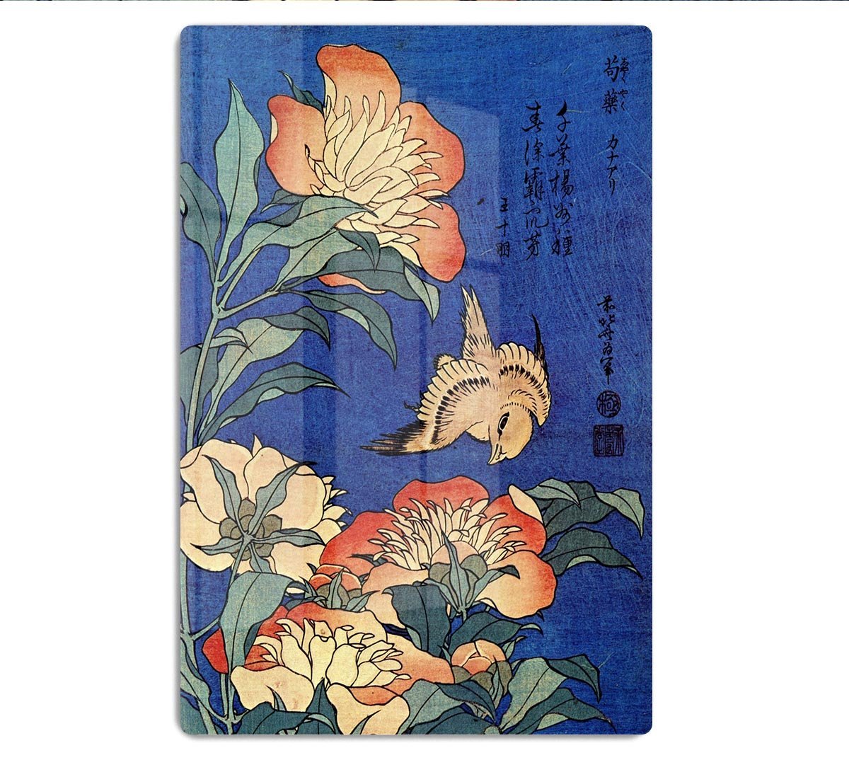 Flowers by Hokusai HD Metal Print
