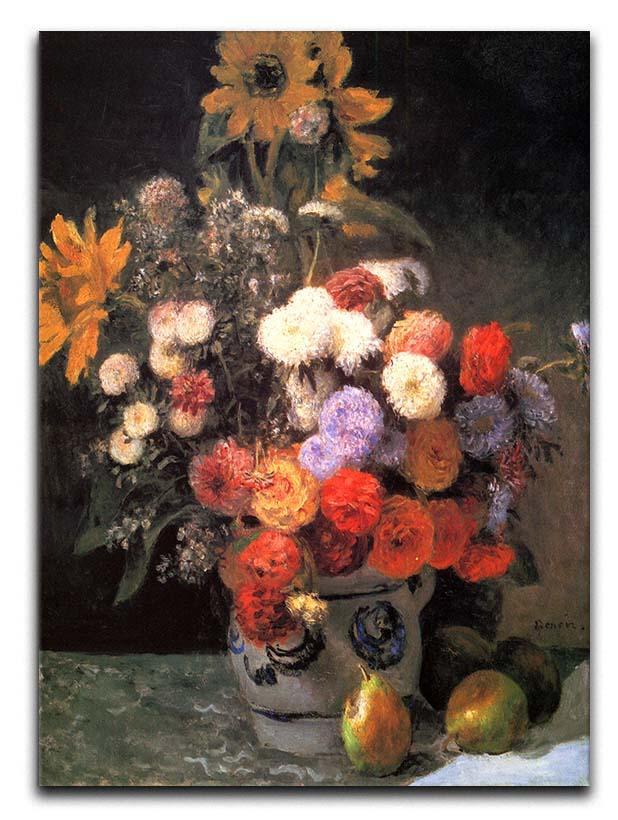 Flowers in a vase by Renoir Canvas Print or Poster  - Canvas Art Rocks - 1