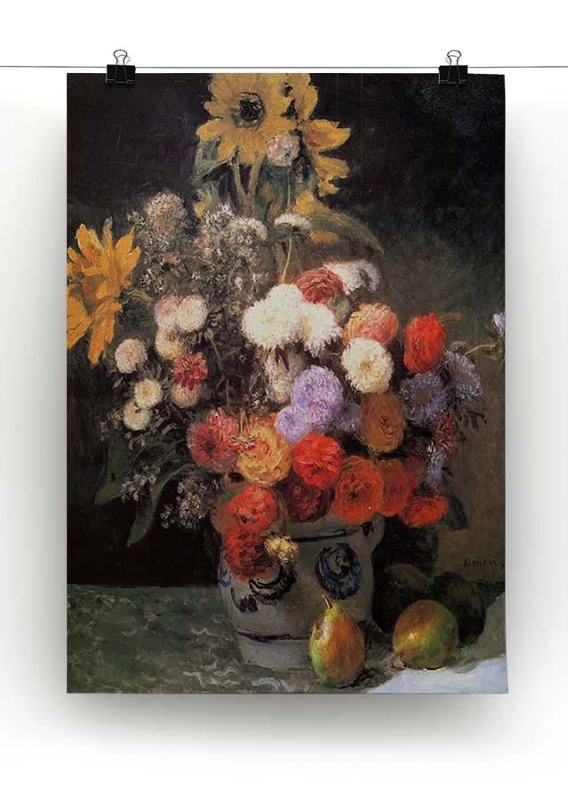 Flowers in a vase by Renoir Canvas Print or Poster - Canvas Art Rocks - 2