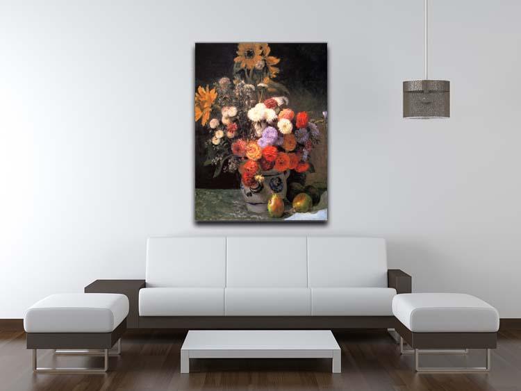 Flowers in a vase by Renoir Canvas Print or Poster - Canvas Art Rocks - 4