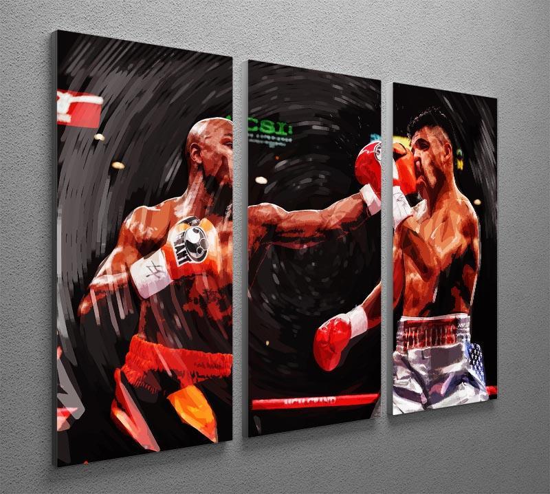 Floyd Mayweather Knockout 3 Split Panel Canvas Print - Canvas Art Rocks - 2