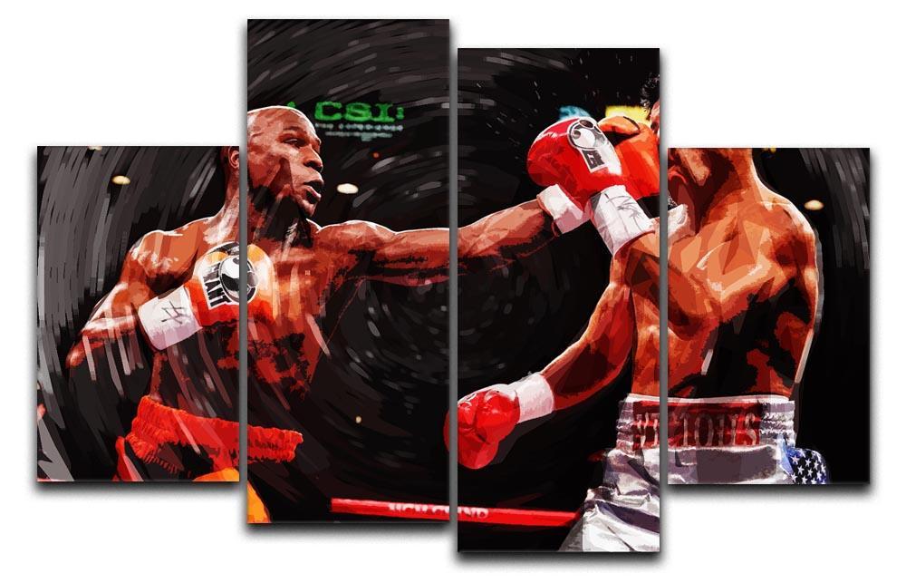 Floyd Mayweather Knockout 4 Split Panel Canvas  - Canvas Art Rocks - 1