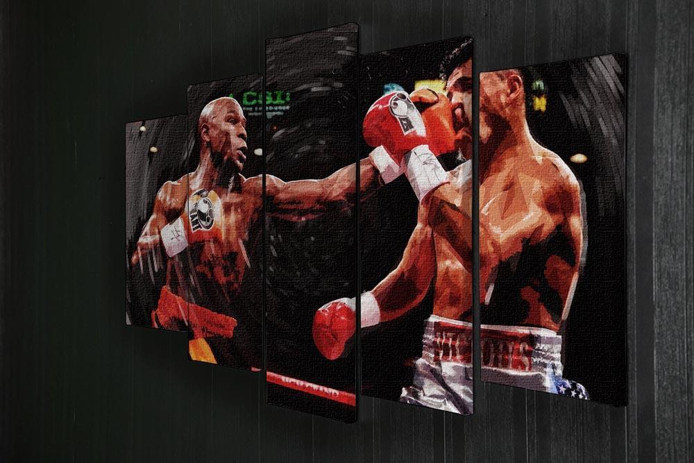 Floyd Mayweather Knockout 5 Split Panel Canvas - Canvas Art Rocks - 2