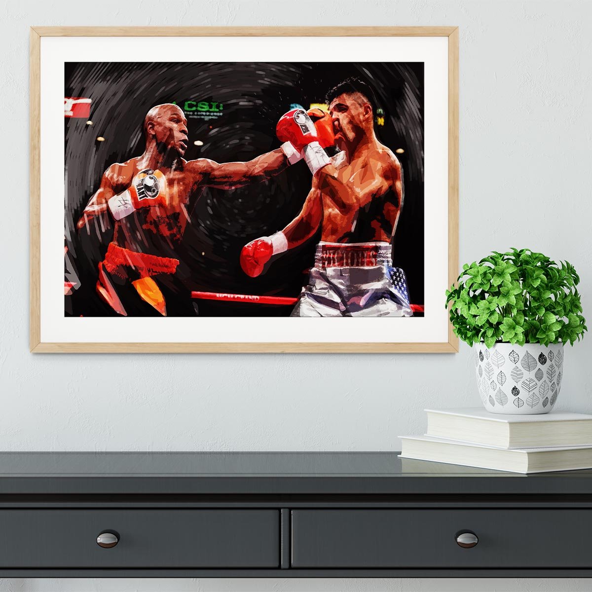 Floyd Mayweather Knockout Framed Print - Canvas Art Rocks - 3