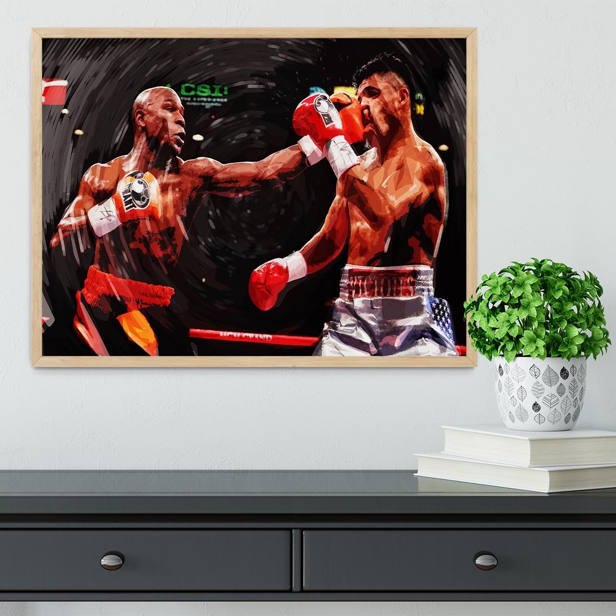 Floyd Mayweather Knockout Framed Print - Canvas Art Rocks - 4