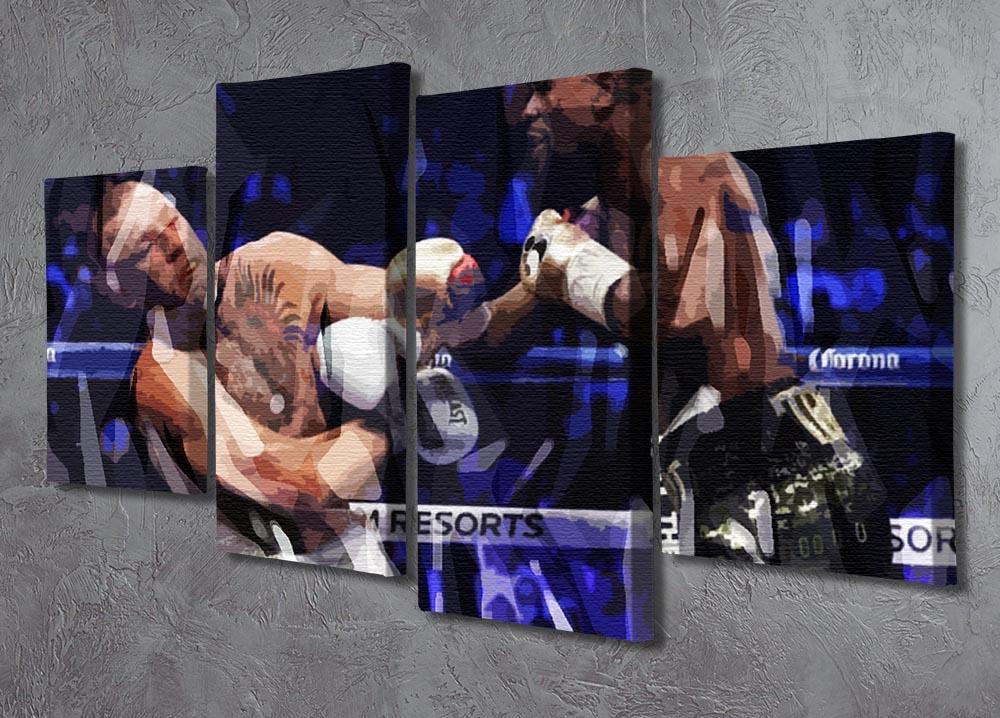 Floyd Mayweather vs Conor McGregor 4 Split Panel Canvas - Canvas Art Rocks - 2