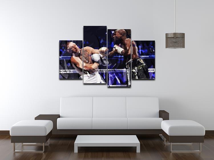 Floyd Mayweather vs Conor McGregor 4 Split Panel Canvas - Canvas Art Rocks - 3