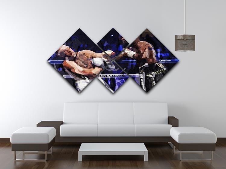 Floyd Mayweather vs Conor McGregor 4 Square Multi Panel Canvas - Canvas Art Rocks - 3
