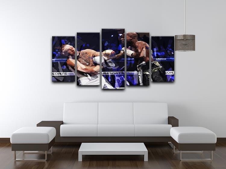 Floyd Mayweather vs Conor McGregor 5 Split Panel Canvas - Canvas Art Rocks - 3