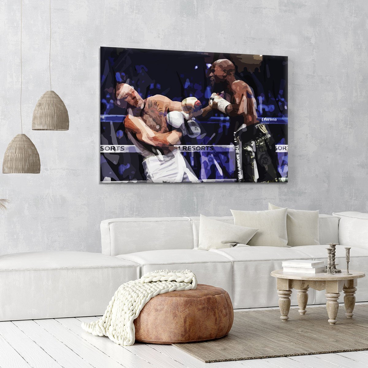 Floyd Mayweather vs Conor McGregor Canvas Print or Poster