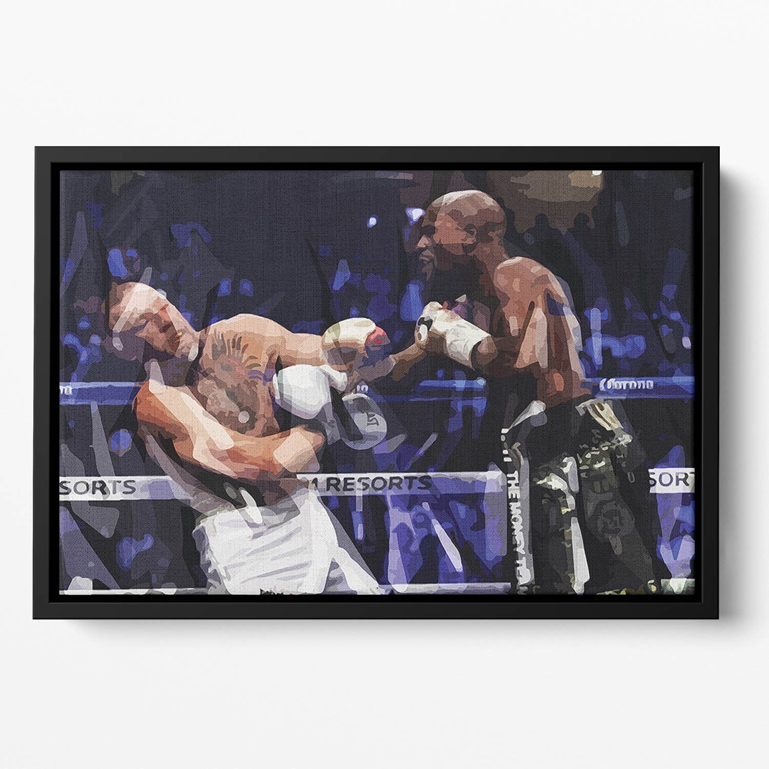 Floyd Mayweather vs Conor McGregor Floating Framed Canvas