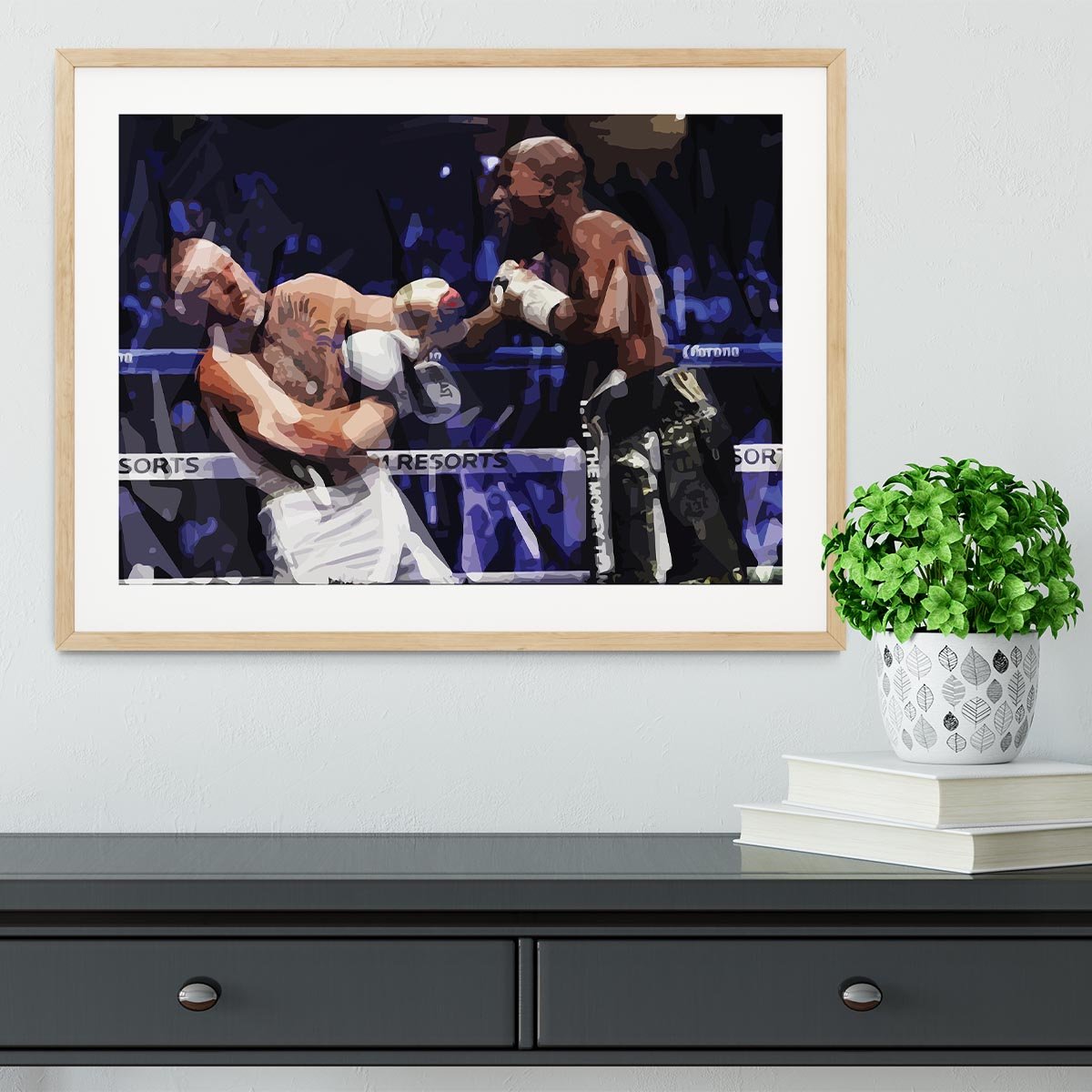 Floyd Mayweather vs Conor McGregor Framed Print - Canvas Art Rocks - 3