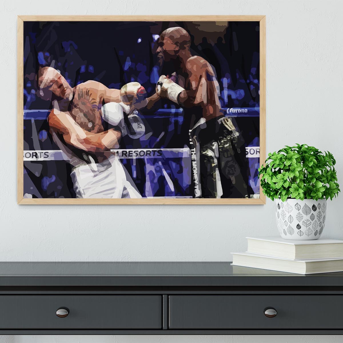 Floyd Mayweather vs Conor McGregor Framed Print - Canvas Art Rocks - 4