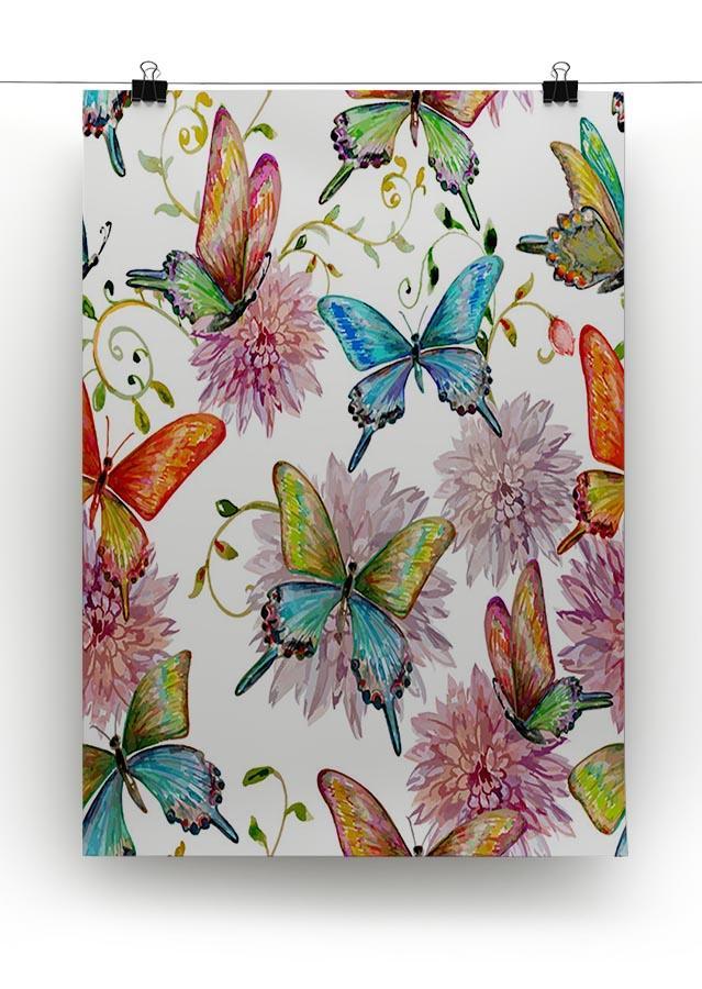 Flying butterflies Canvas Print or Poster - Canvas Art Rocks - 2