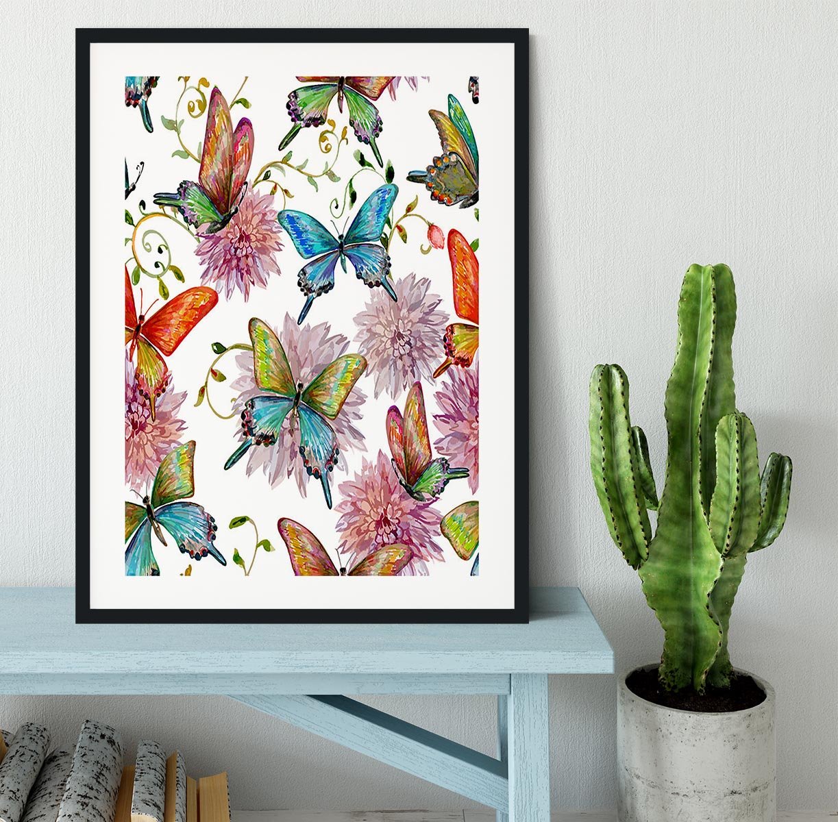 Flying butterflies Framed Print - Canvas Art Rocks - 1