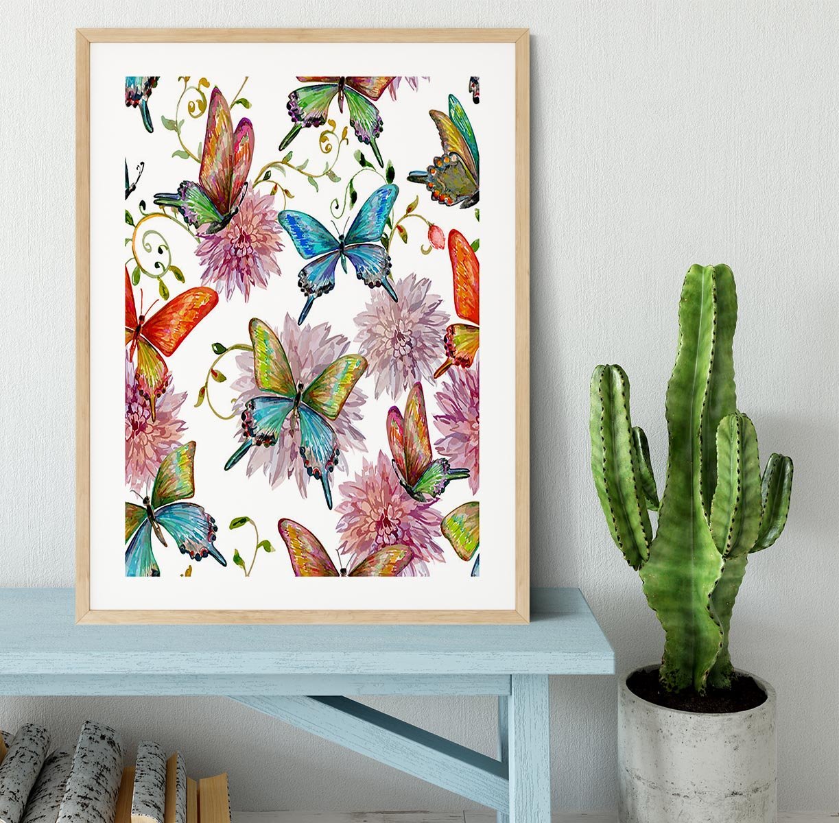 Flying butterflies Framed Print - Canvas Art Rocks - 3