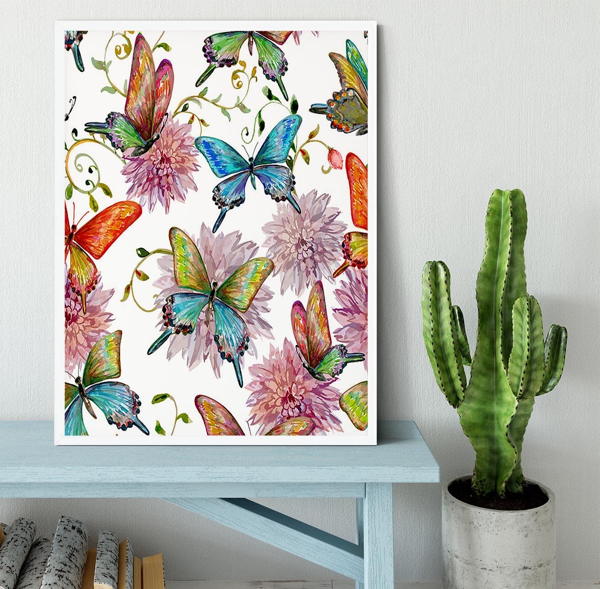 Flying butterflies Framed Print - Canvas Art Rocks -6