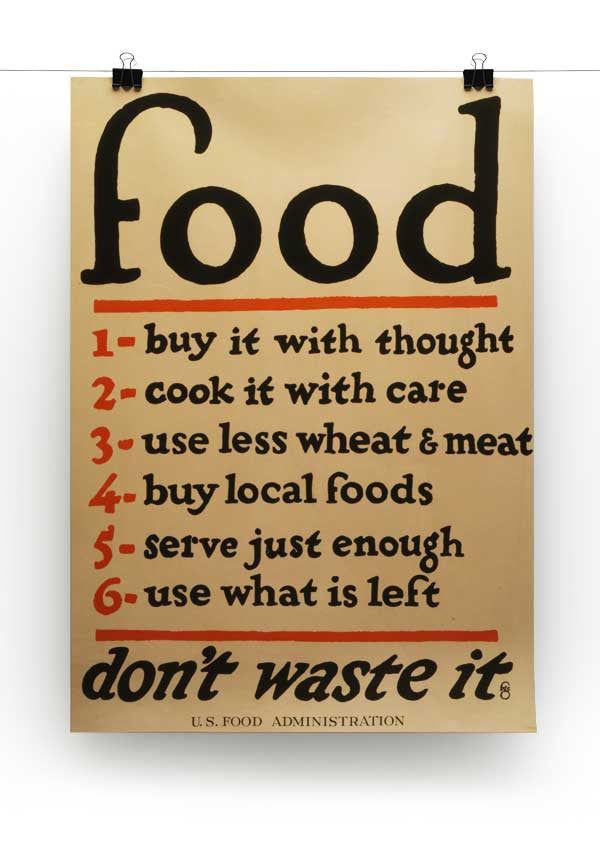 Food (Don't Waste It) Print - Canvas Art Rocks - 2