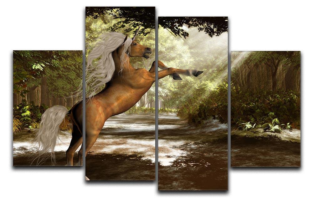 Forest Unicorn 4 Split Panel Canvas  - Canvas Art Rocks - 1