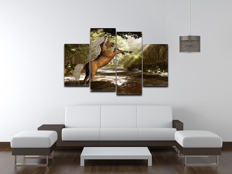 Forest Unicorn 4 Split Panel Canvas  - Canvas Art Rocks - 3