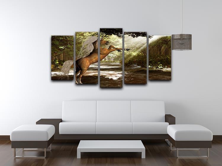 Forest Unicorn 5 Split Panel Canvas  - Canvas Art Rocks - 3
