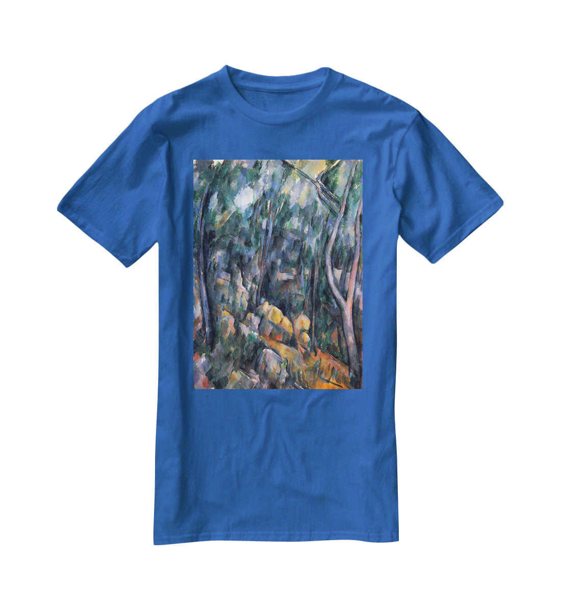 Forest caves in the cliffs above the ChEteau Noir by Cezanne T-Shirt - Canvas Art Rocks - 2