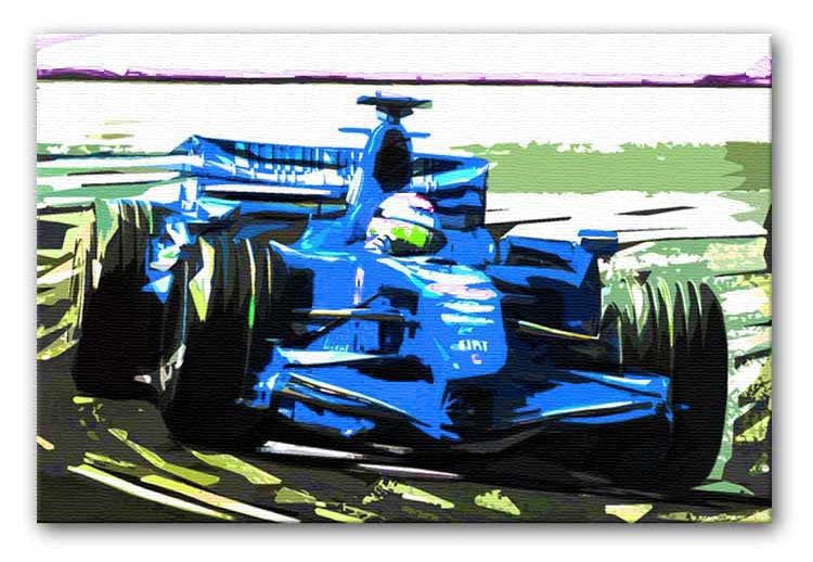 Formula One Racing Car Print - Canvas Art Rocks - 4