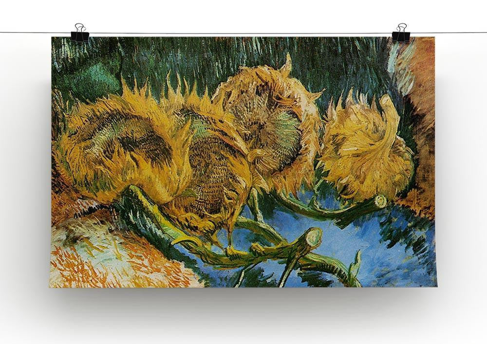 Four Cut Sunflowers by Van Gogh Canvas Print & Poster - Canvas Art Rocks - 2