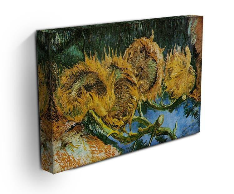 Four Cut Sunflowers by Van Gogh Canvas Print & Poster - Canvas Art Rocks - 3