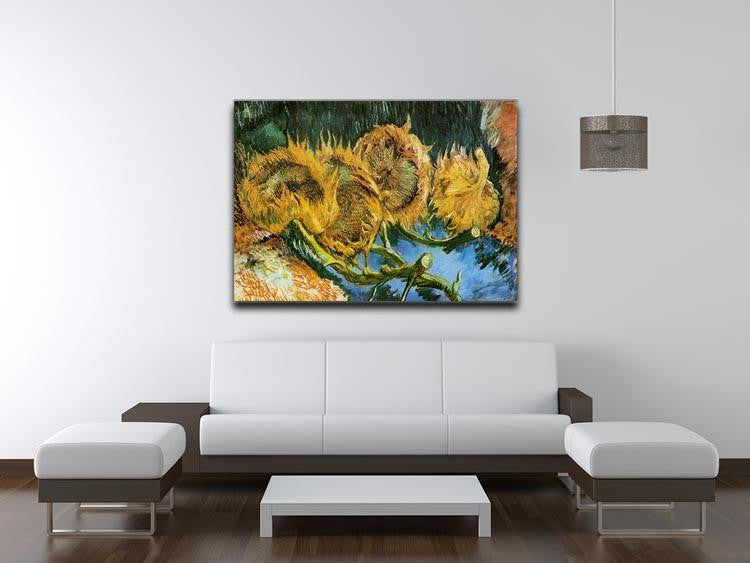 Four Cut Sunflowers by Van Gogh Canvas Print & Poster - Canvas Art Rocks - 4