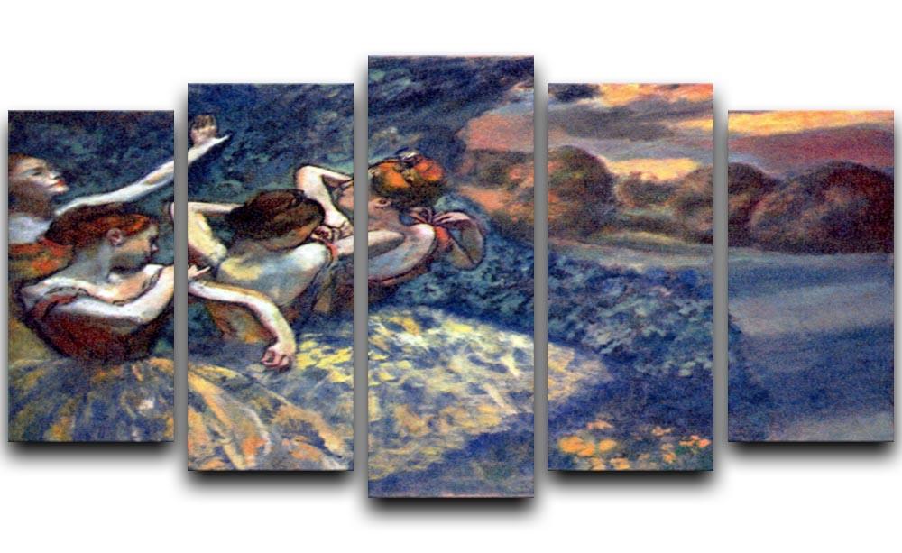Four Dancers by Degas 5 Split Panel Canvas - Canvas Art Rocks - 1