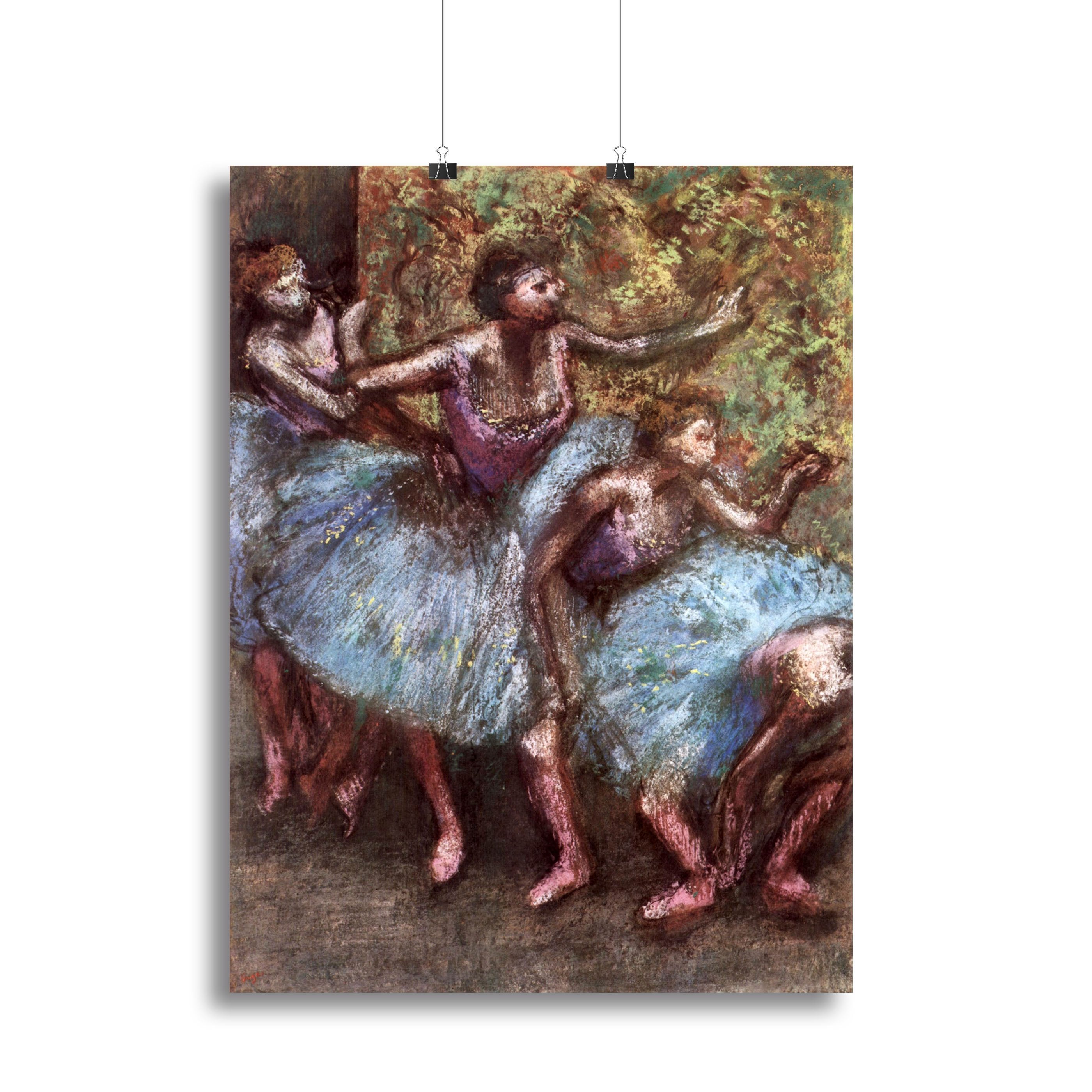 Four dancers behind the scenes 1 by Degas Canvas Print or Poster