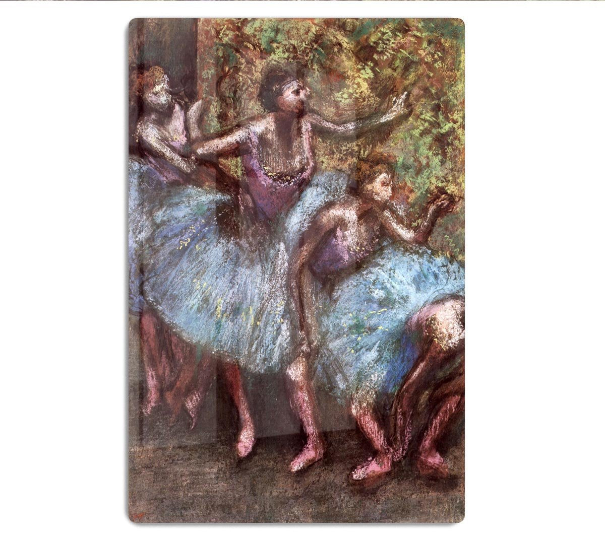 Four dancers behind the scenes 1 by Degas HD Metal Print - Canvas Art Rocks - 1