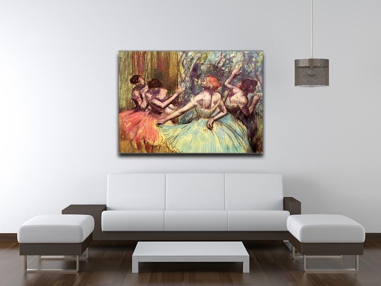 Four dancers behind the scenes 2 by Degas Canvas Print or Poster - Canvas Art Rocks - 4
