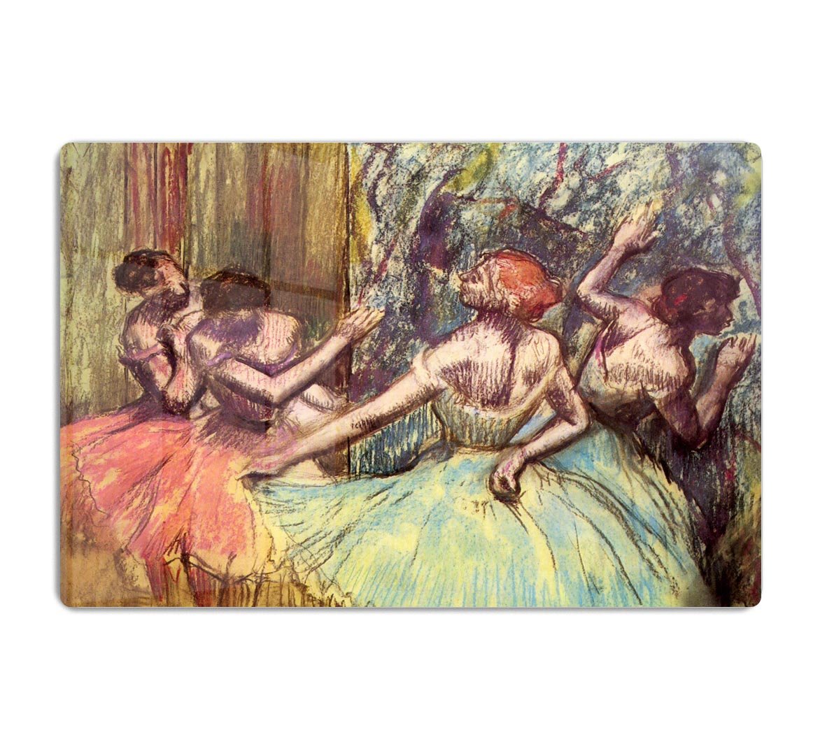 Four dancers behind the scenes 2 by Degas HD Metal Print - Canvas Art Rocks - 1