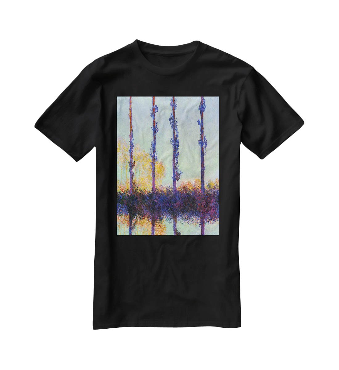 Four poplars by Monet T-Shirt - Canvas Art Rocks - 1