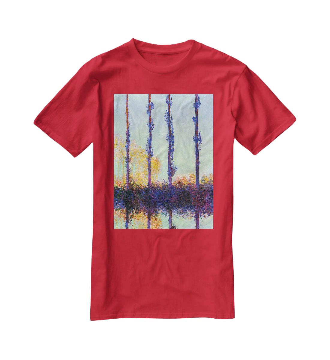 Four poplars by Monet T-Shirt - Canvas Art Rocks - 4