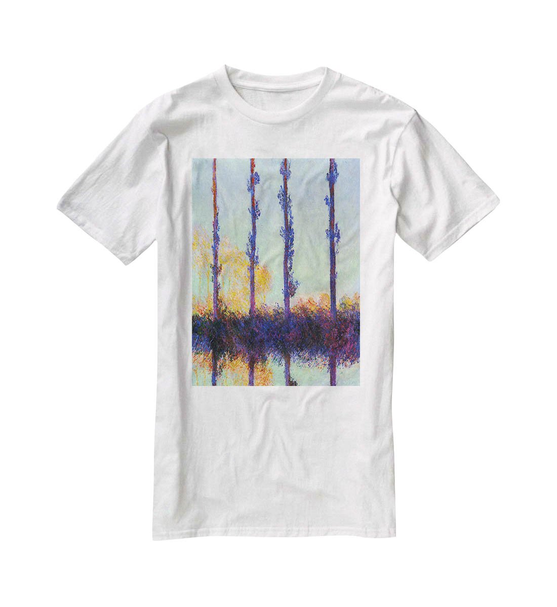 Four poplars by Monet T-Shirt - Canvas Art Rocks - 5