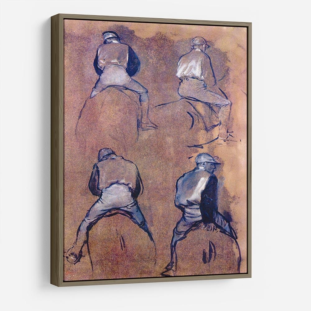 Four studies of Jockeys by Degas HD Metal Print - Canvas Art Rocks - 10