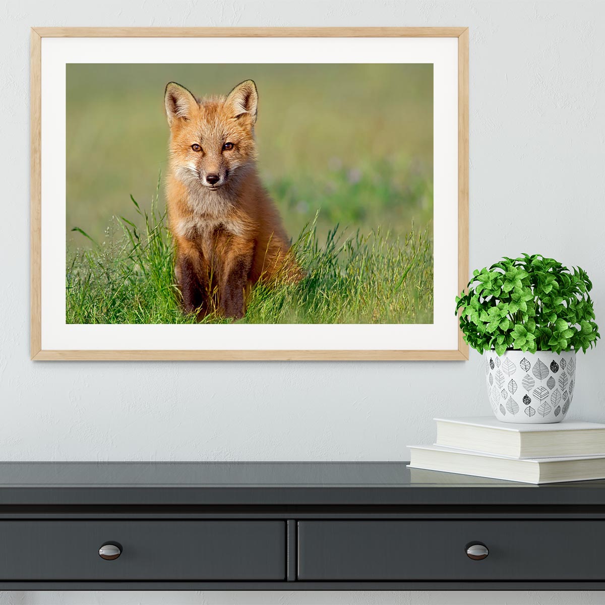 Fox Kit Framed Print - Canvas Art Rocks - 3