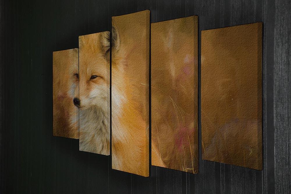 Fox Painting 5 Split Panel Canvas - Canvas Art Rocks - 2