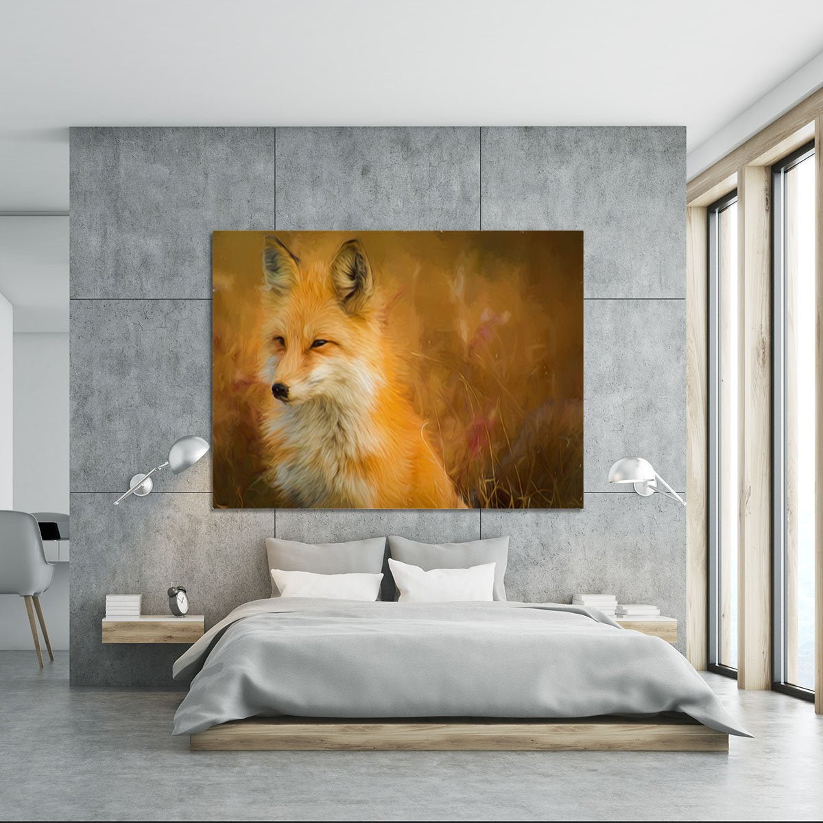 Fox Painting Canvas Print or Poster
