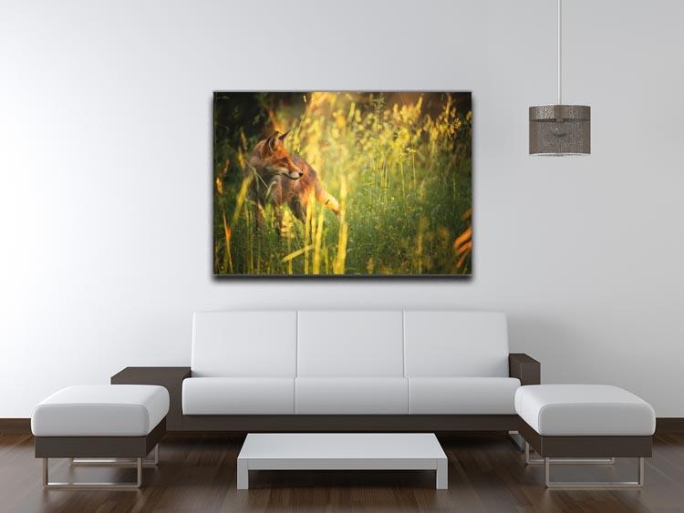 Fox on the summer forest Canvas Print or Poster - Canvas Art Rocks - 4