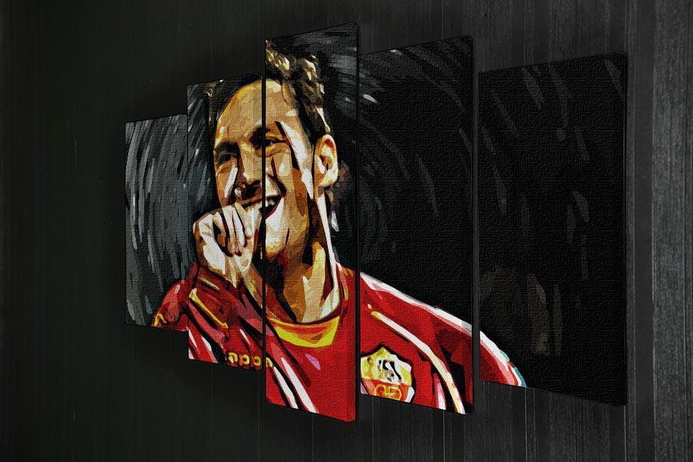 Francesco Totti 5 Split Panel Canvas - Canvas Art Rocks - 2